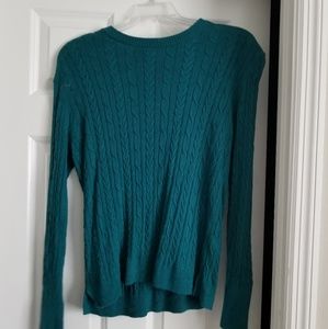 teal sweater